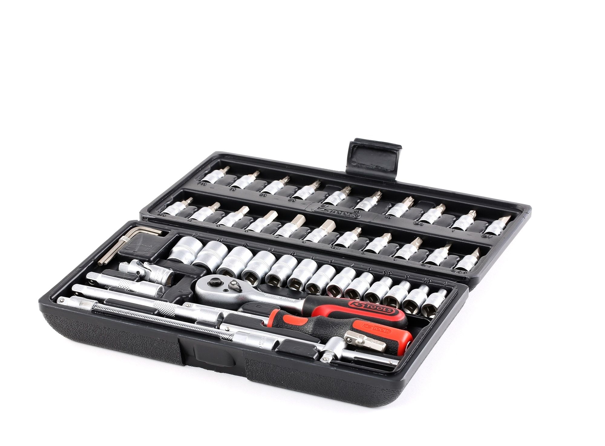 KS TOOLS 917.0648 Socket set Chrome Vanadium Steel, with ratchet function, Rectangle, Number of tools: 48, Drive: 1/4Inch-image-10494178