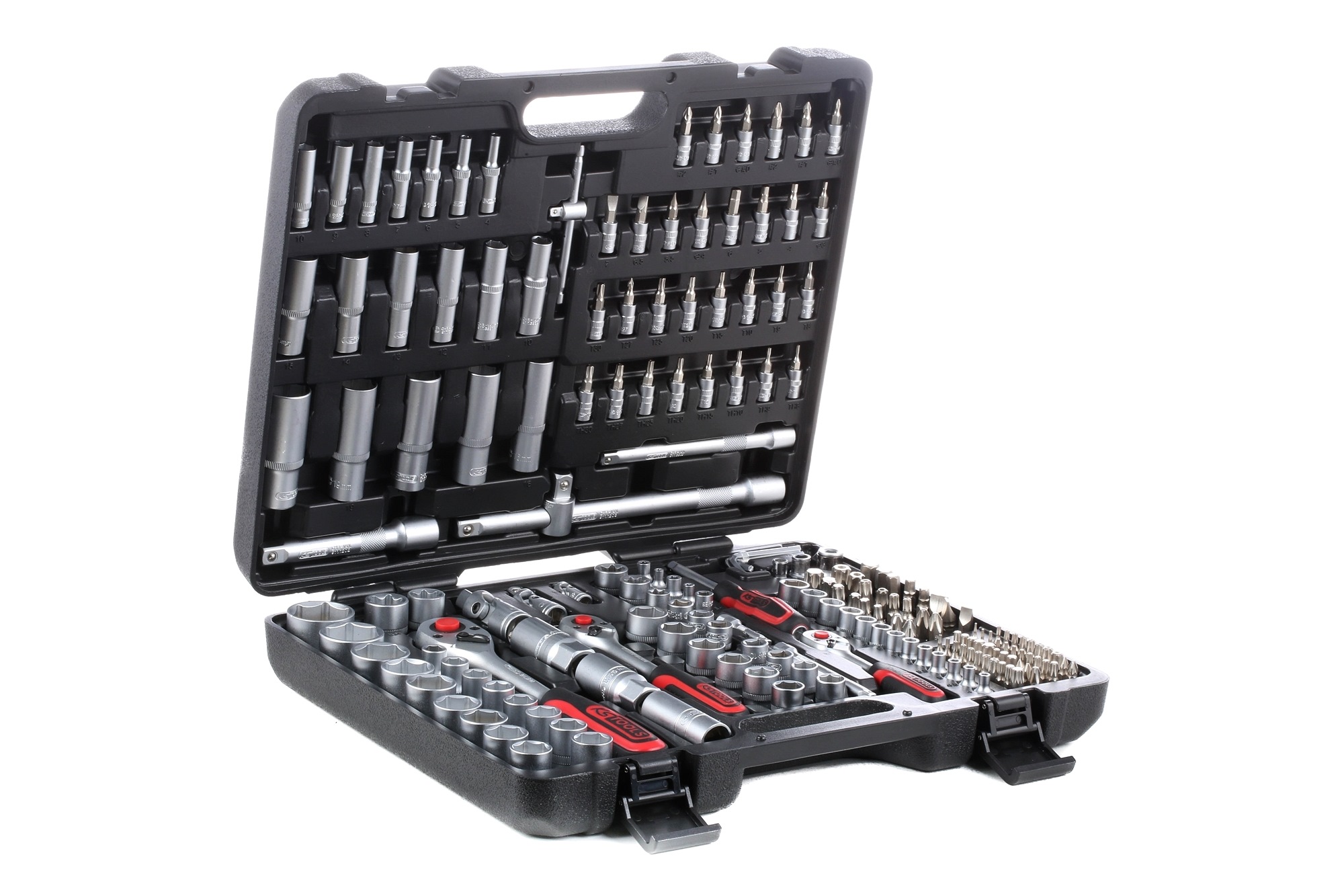 KS TOOLS 917.0795 Socket set Hexagon, Chrome Vanadium Steel, with ratchet function, Rectangle, Number of tools: 195, Drive: 3/8Inch-image-10494182