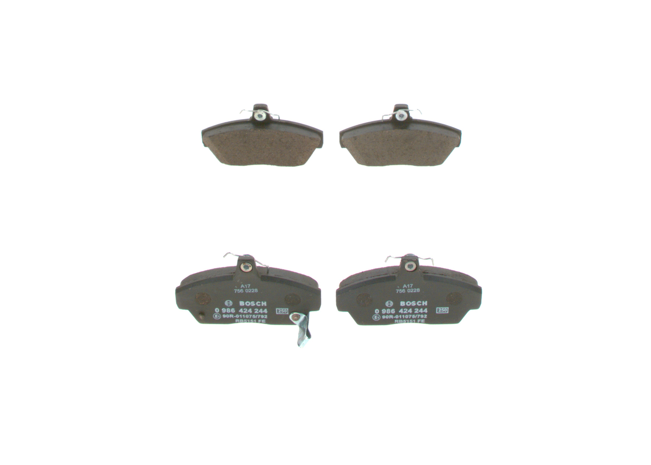 Bremsbeläge 0 986 424 244 BOSCH GBP90314 MG