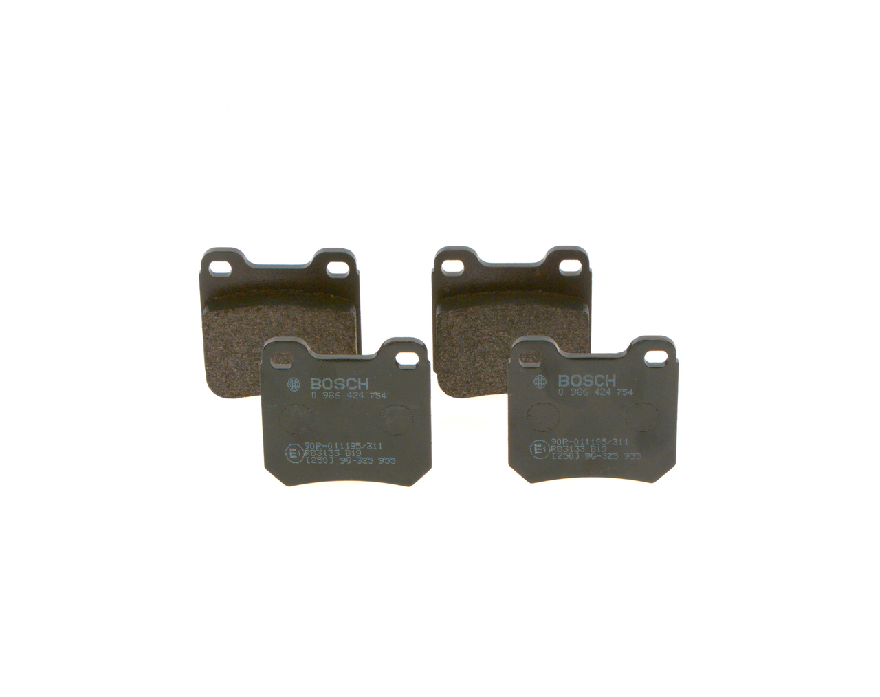 BOSCH E1 90R-011195/311 Juego de pastillas de freno BOSCH BP462 Juego de pastillas de freno