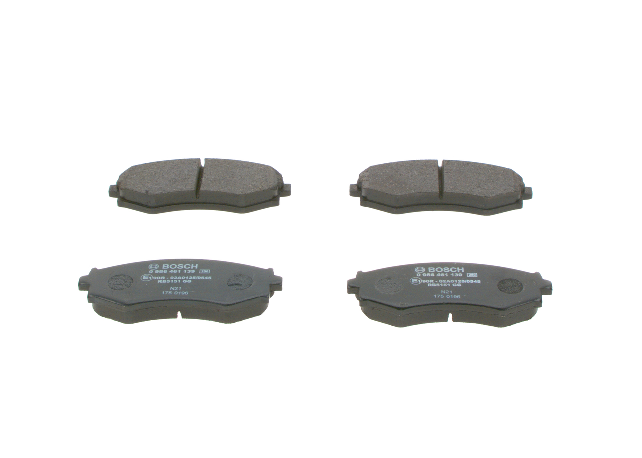 Jarrupalat, levyjarru 0 986 461 139 BOSCH 41060-32R91 NISSAN