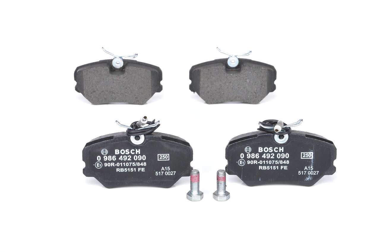 Brzdové doštičky/platničky 0 986 492 090 BOSCH 4250 55 FIAT