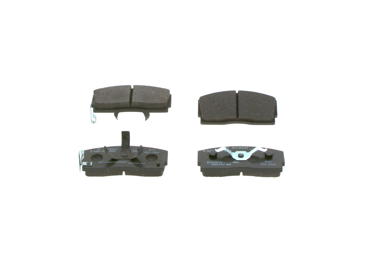 BOSCH Τακάκια φρένων 0 986 493 390 0 986 493 390 Τακάκια φρένων BOSCH DAIHATSU CUORE