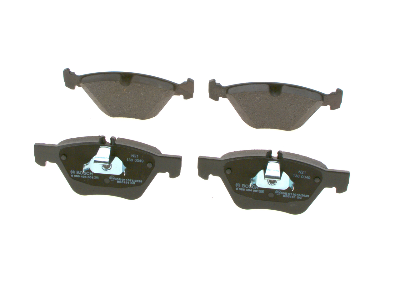 BOSCH 0 986 494 001 Remblokkenset voor schijfrem Chrysler Crossfire Roadster goedkoop