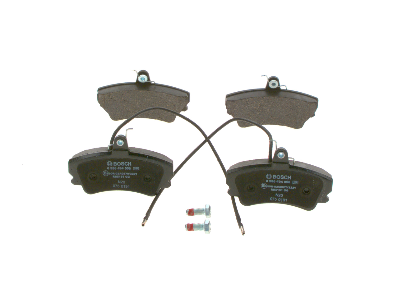 Bremsbeläge 0 986 494 056 BOSCH 6025171 456 RENAULT