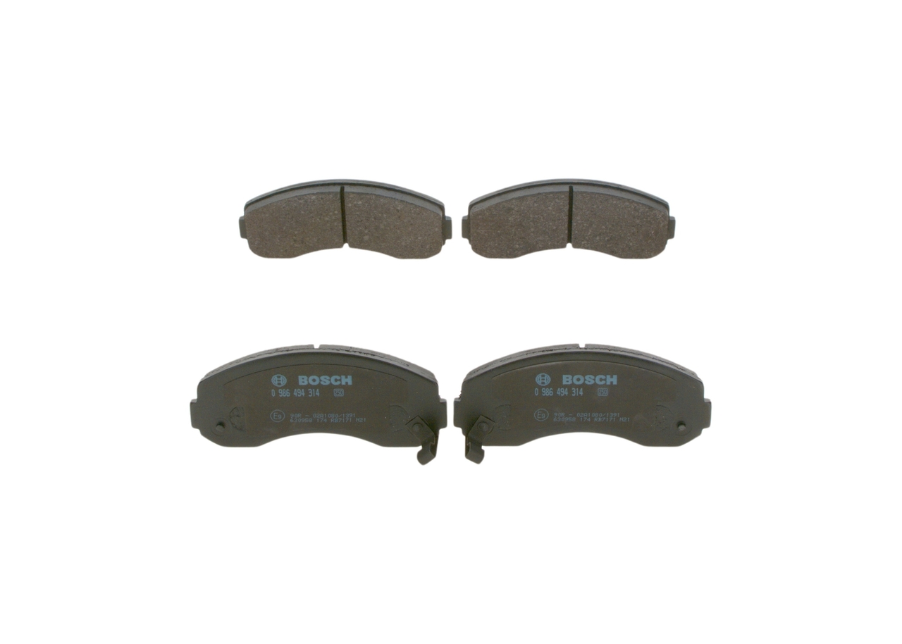 BOSCH 0 986 494 314 Τακάκια φρένων KIA K2500 2007