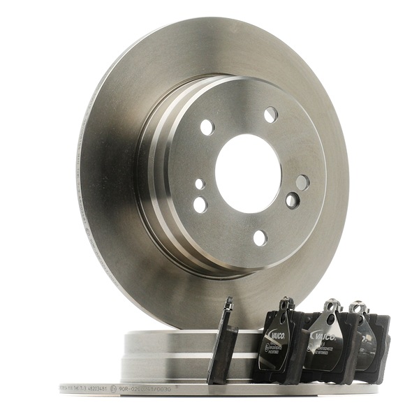 VAICO V30-90003 Bremsscheiben und -beläge Mercedes W203 C 230 1.8 Kompressor (203.040) 192 PS Benzin Kosten