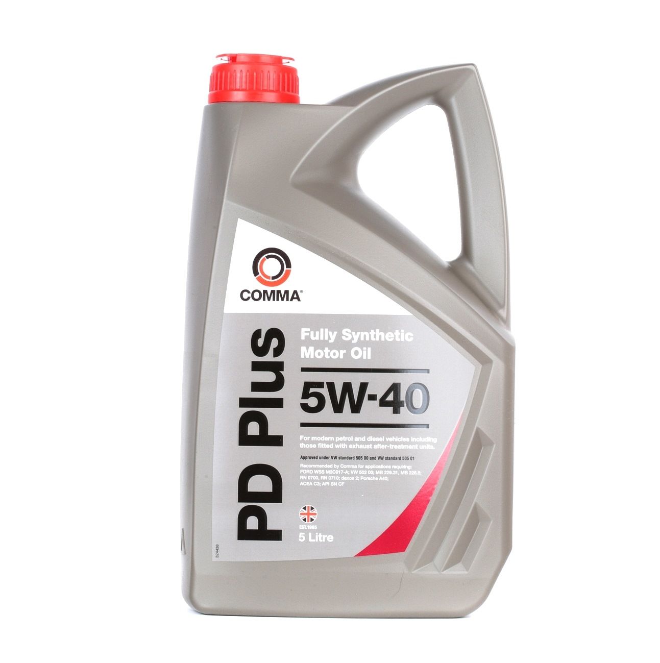 Side view of COMMA DPD5L Engine oil 5W-40, Capacity: 5l, Synthetic Oil