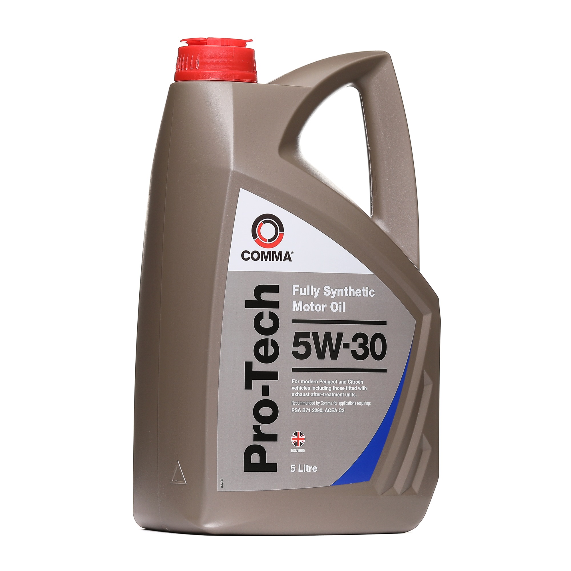 Side view of COMMA PTC5L Engine oil 5W-30, Capacity: 5l, Synthetic Oil