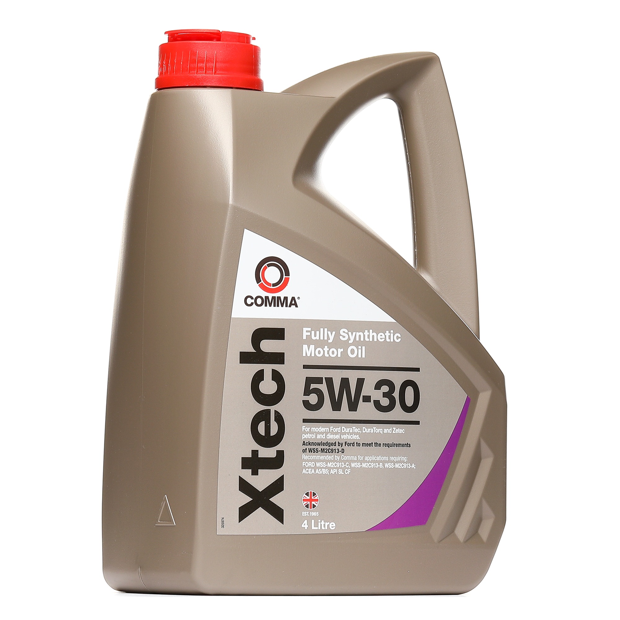 Side view of COMMA XTC4L Engine oil 5W-30, Capacity: 4l, Synthetic Oil