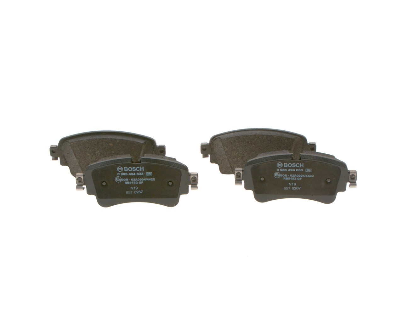Pidurikattekomplekt, ketaspidur BOSCH Volkswagen FOX 0 986 494 833