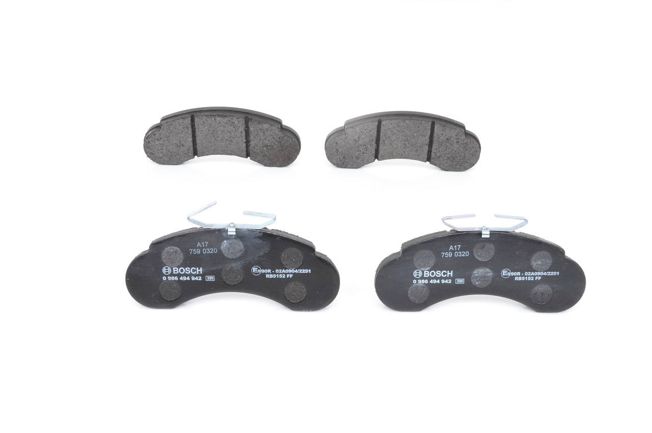 Bremseklodser 0 986 494 942 BOSCH 631 420 02 20 RENAULT
