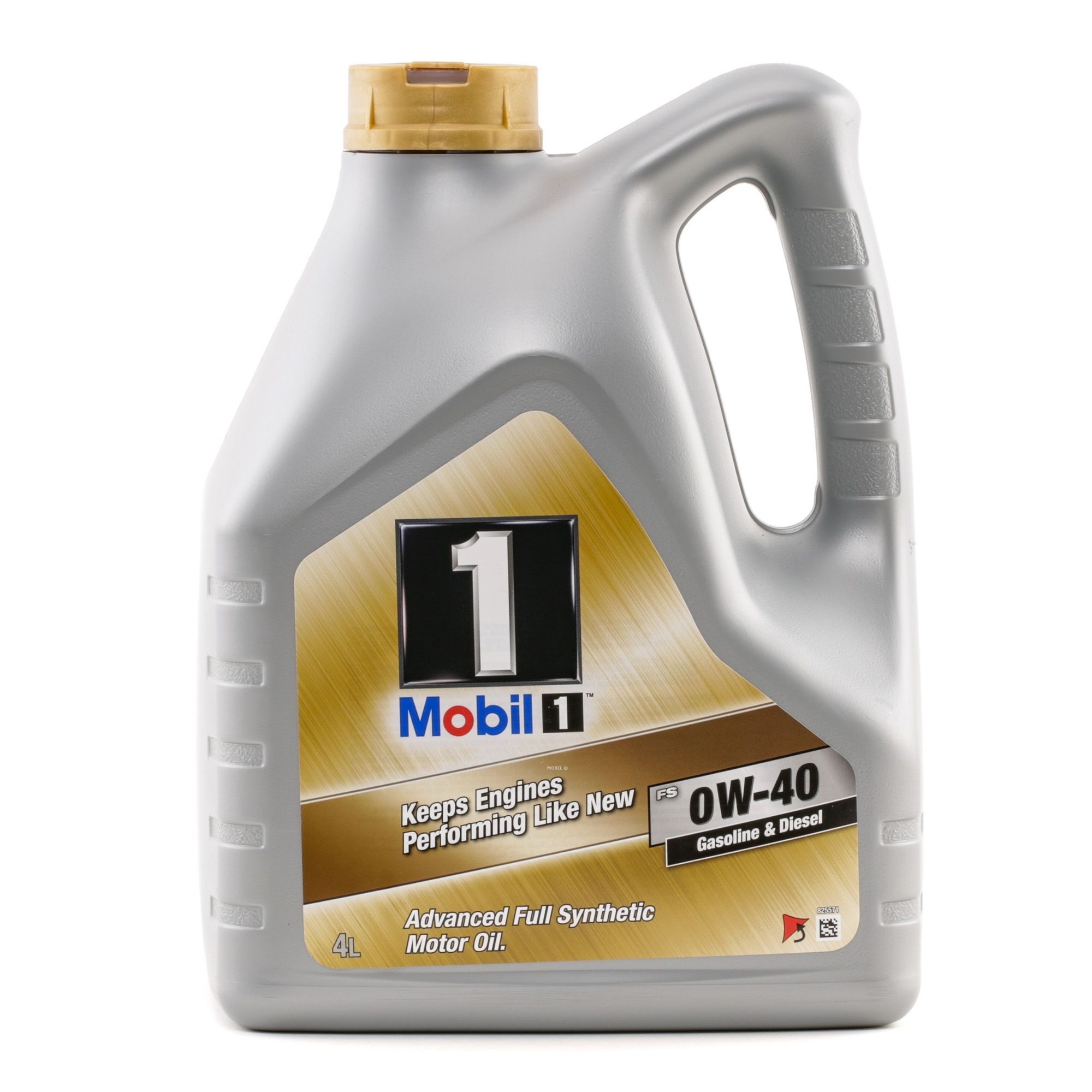 Side view of MOBIL 153687 Engine oil 0W-40, Capacity: 4l