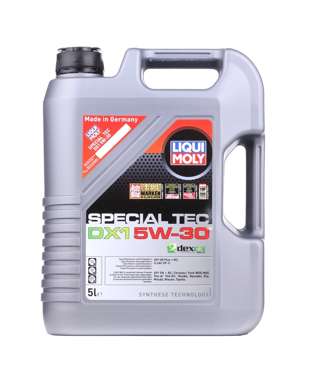 Side view of LIQUI MOLY 20969 Engine oil 5W-30, Capacity: 5l