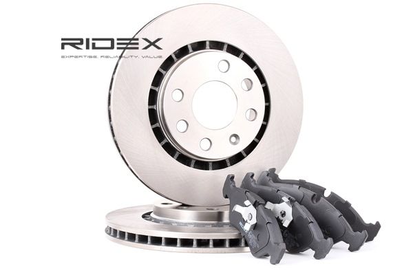 Kit de discos de freno y pastillas 3405B0154 RIDEX 5 69 042 Volkswagen