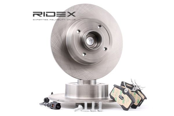 RIDEX 3405B0198 Jarrupalat ja -levyt Renault Clio 2 1.2 16V (BB05, BB0W, BB11, BB27, BB2T, BB2U, BB2V, CB05,... 75 hv Bensiini hinta