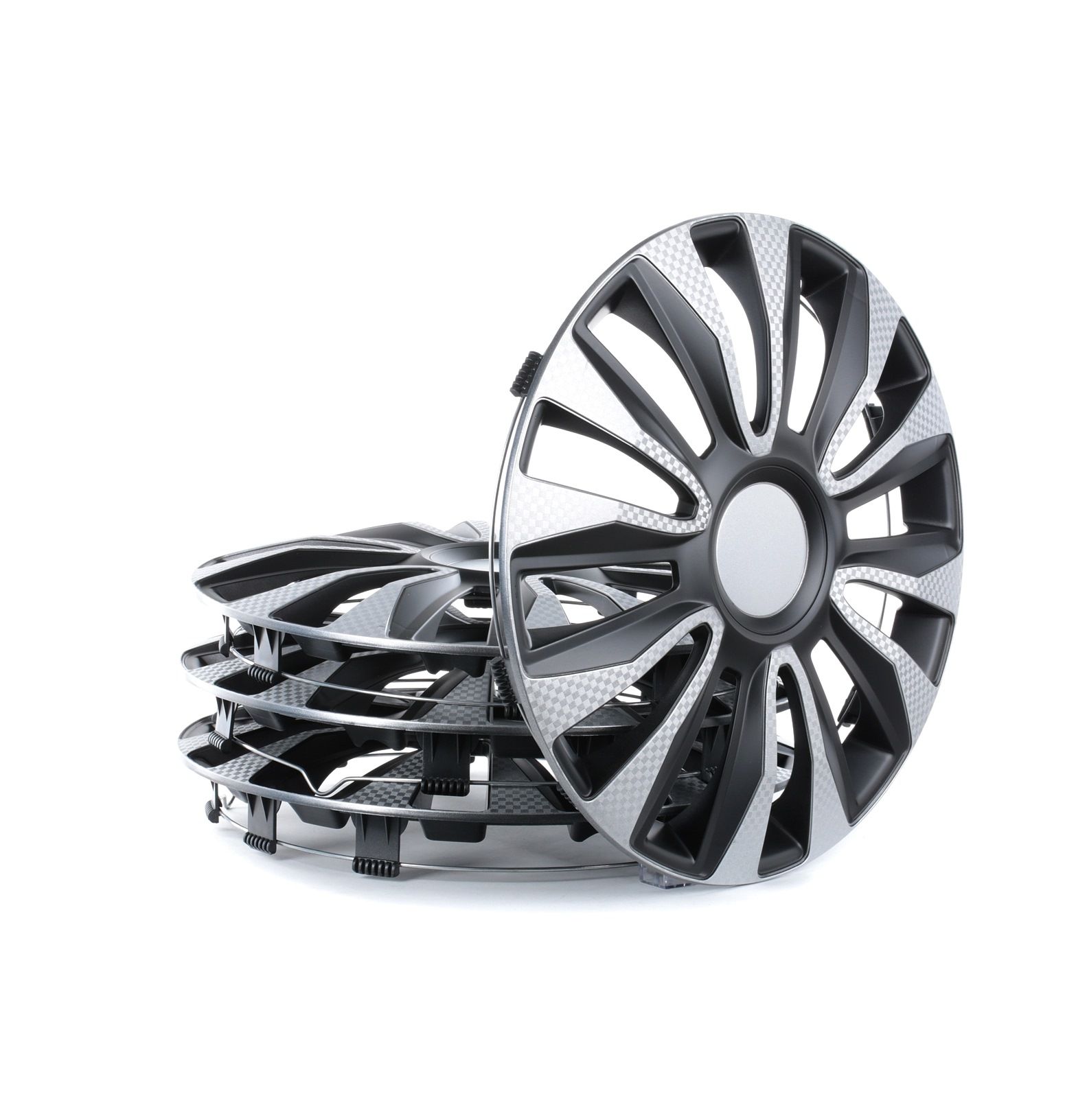 ARGO 14 AVALONE CARBON S&amp;B Wheel covers silver, 14Inch-image-13563462