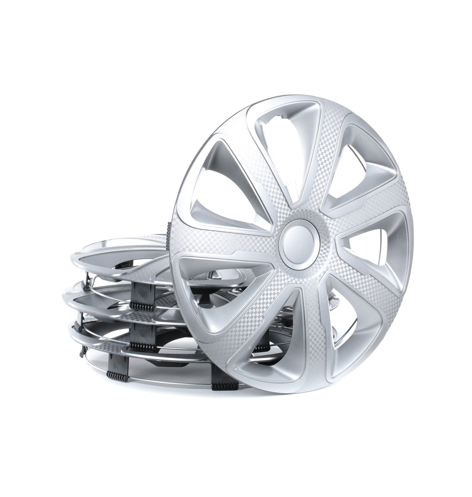 ARGO 14 LIVORNO CARBON Wheel covers 14Inch, Silver/Carbon-image-13563474