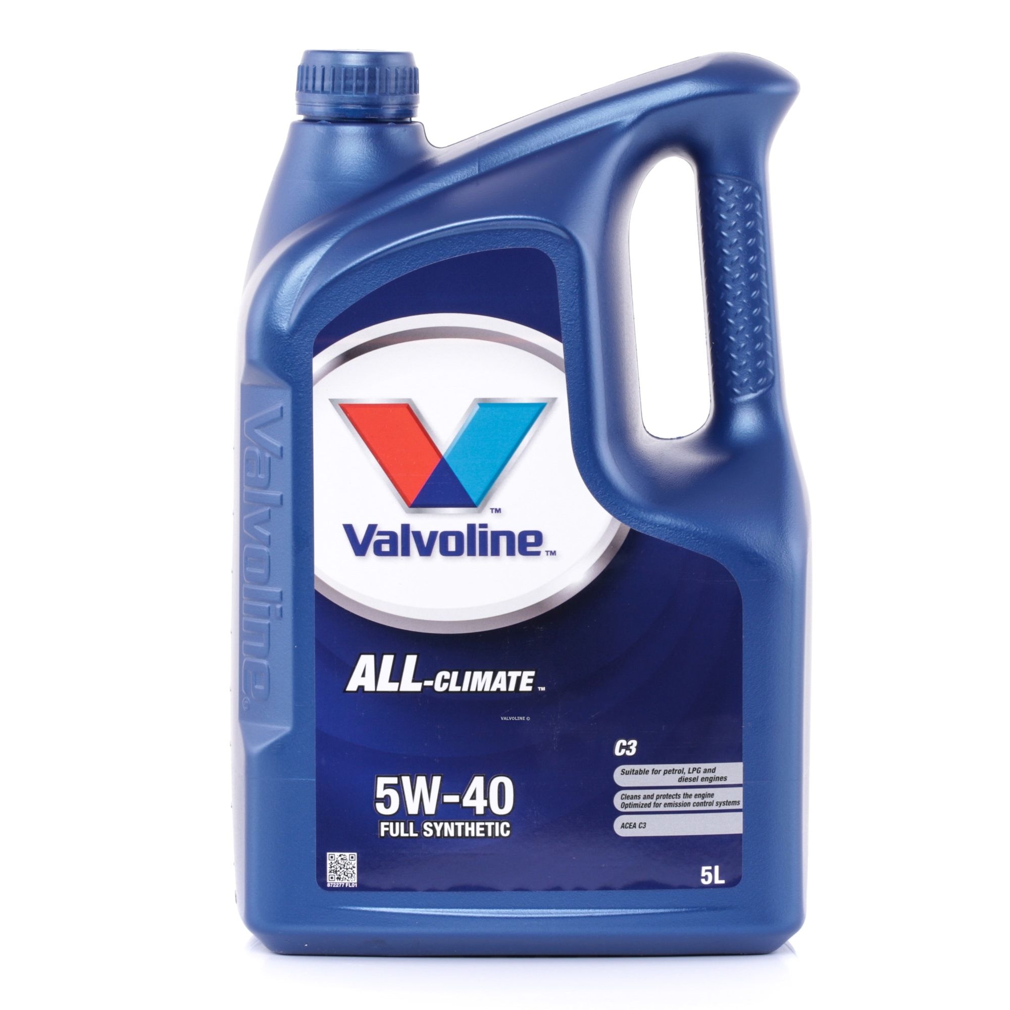 Side view of Valvoline 872277 Engine oil 5W-40, Capacity: 5l