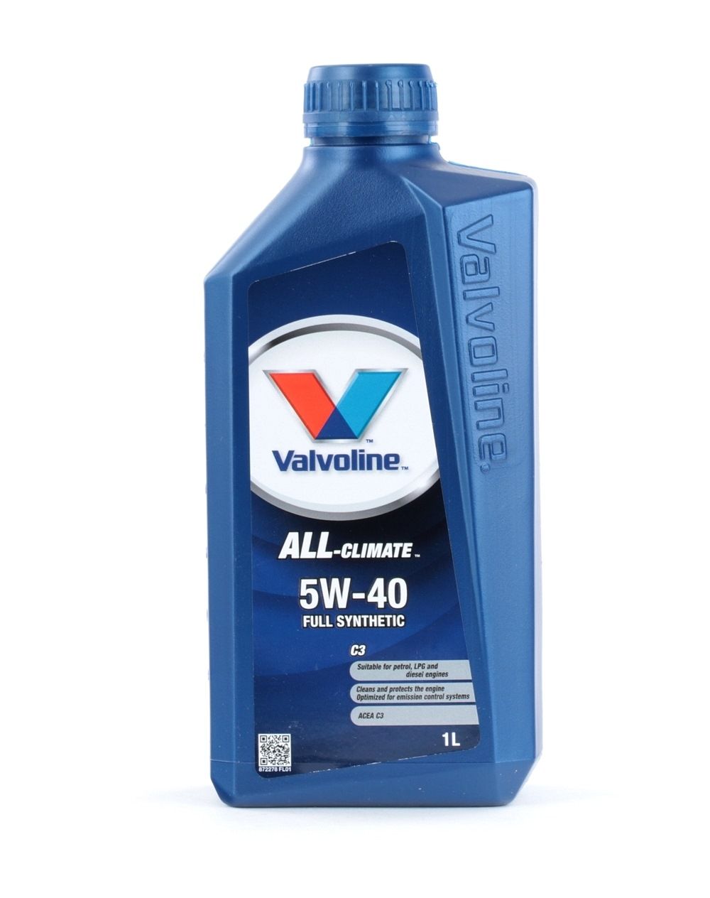 Side view of Valvoline 872278 Engine oil 5W-40, Capacity: 1l