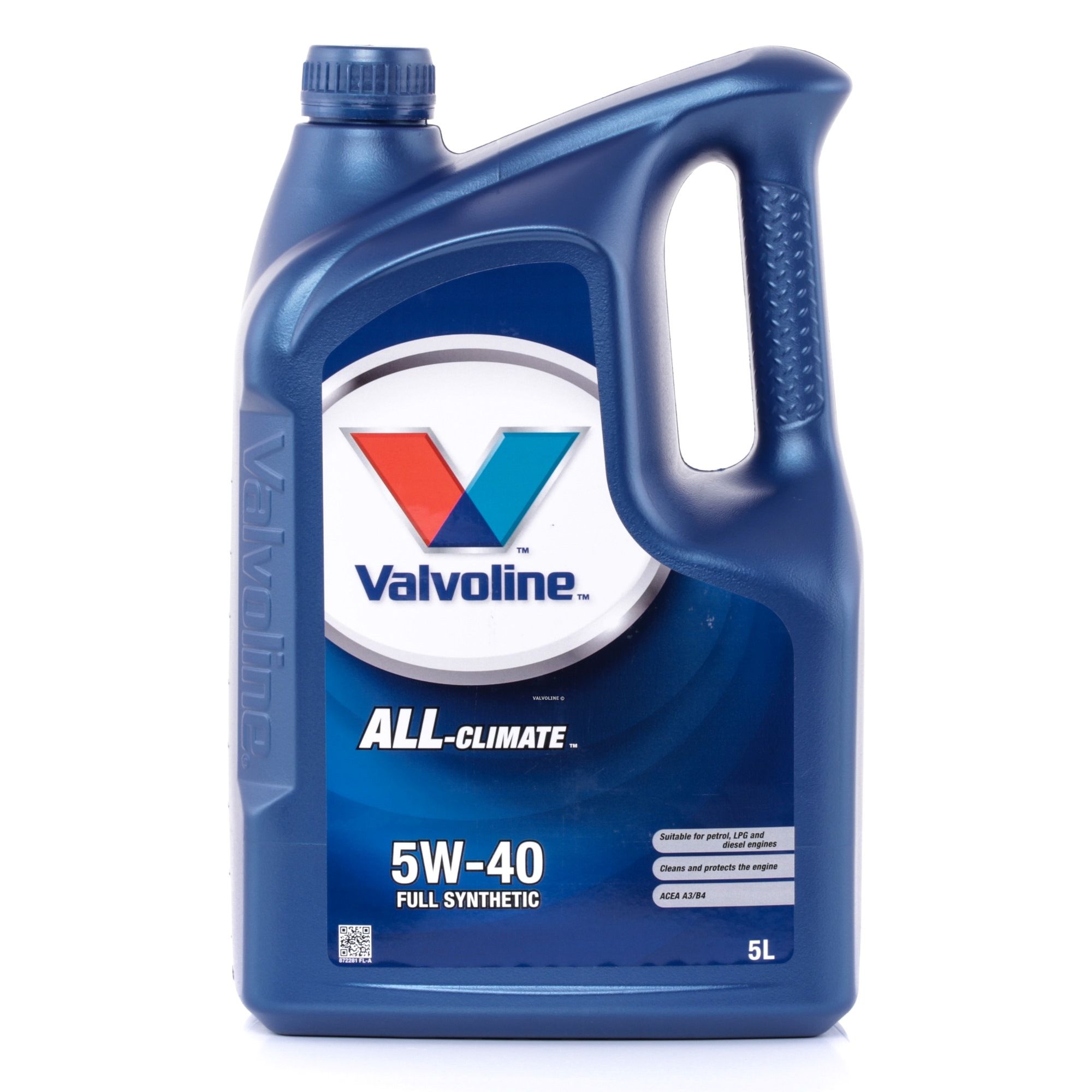 Side view of Valvoline 872281 Engine oil 5W-40, Capacity: 5l