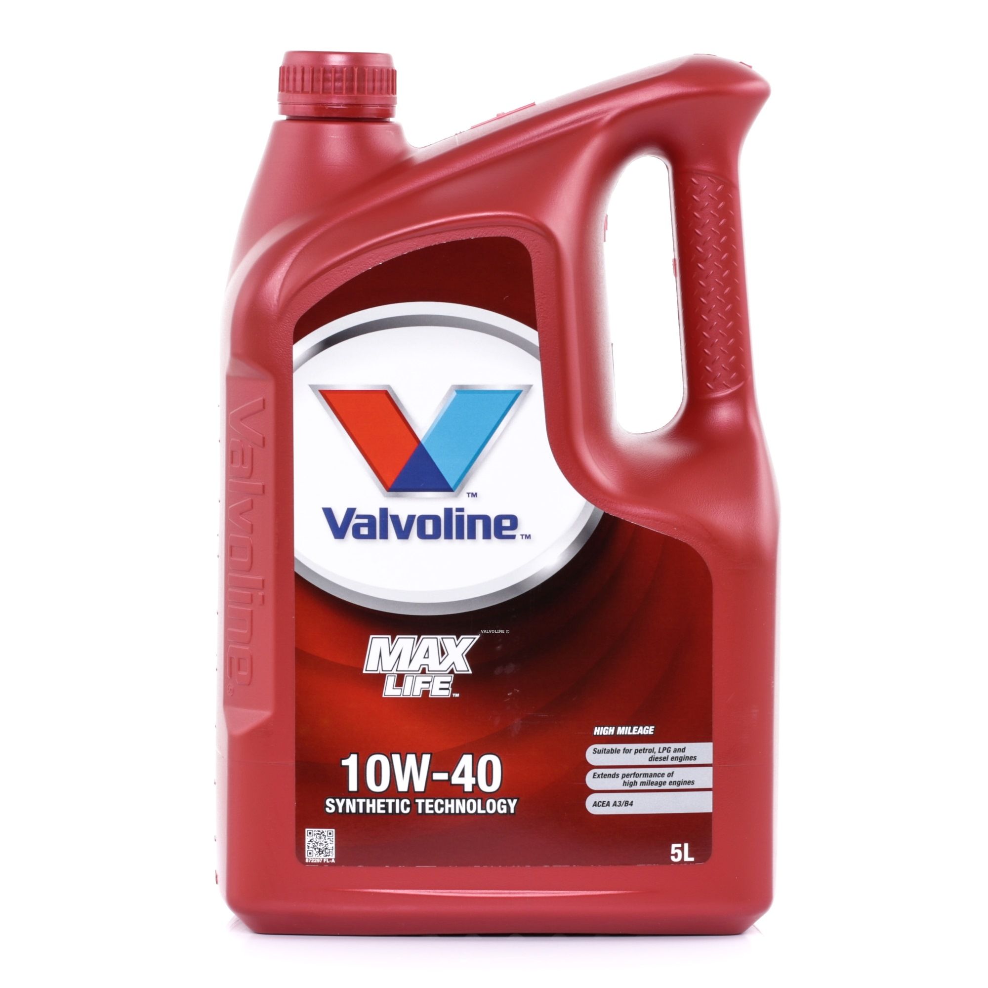 Side view of Valvoline 872297 Engine oil 10W-40, Capacity: 5l, Part Synthetic Oil