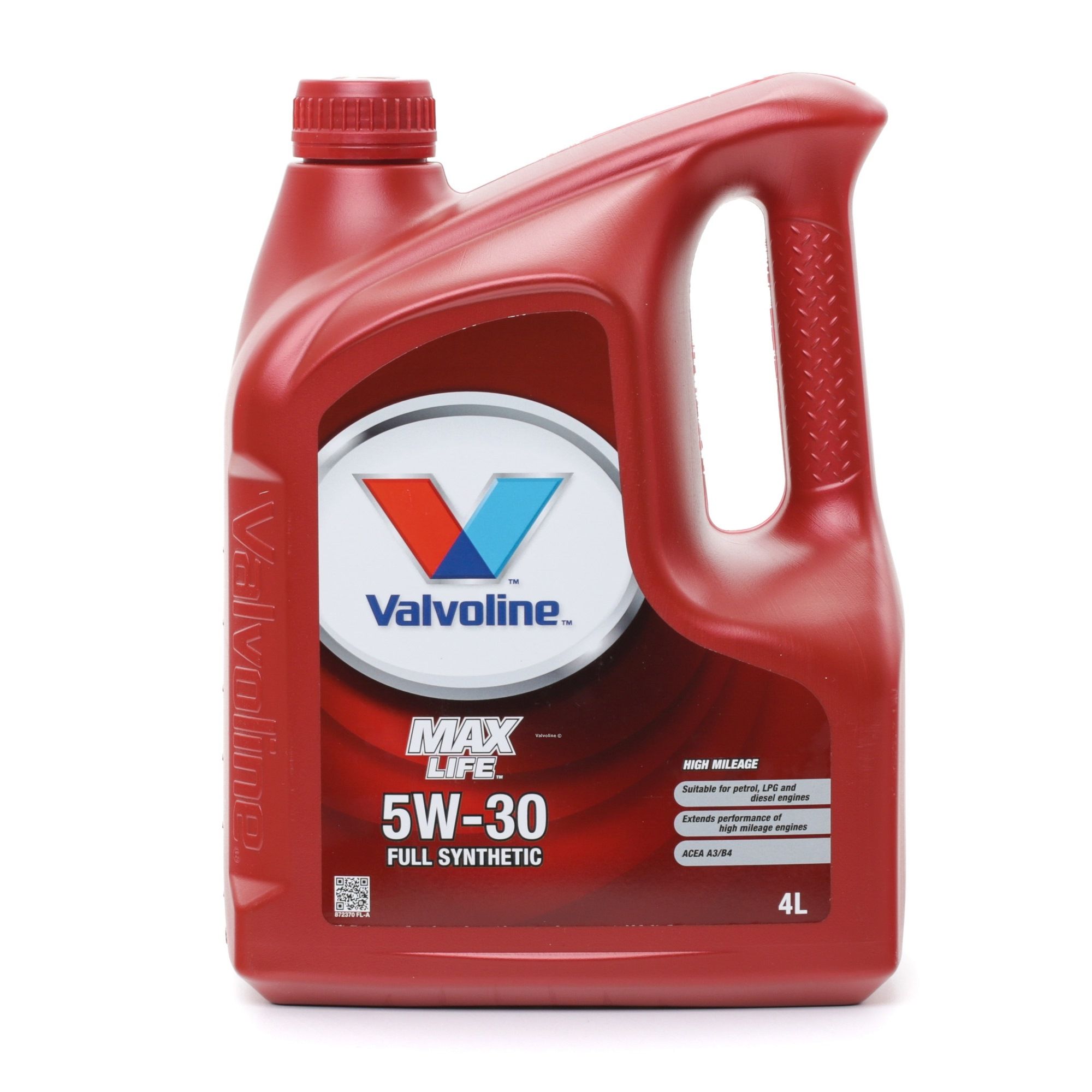Side view of Valvoline 872370 Engine oil 5W-30, Capacity: 4l, Synthetic Oil