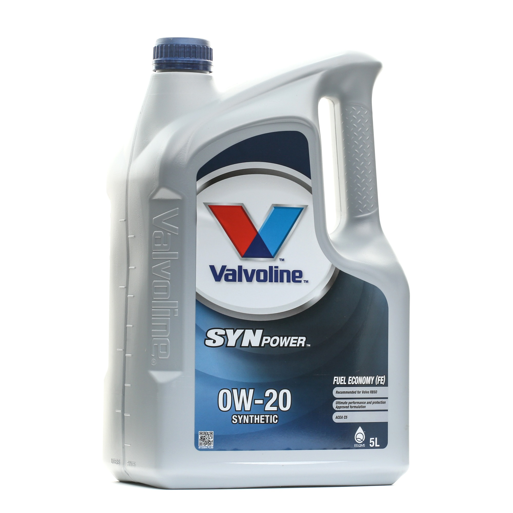 Side view of Valvoline 872584 Engine oil 0W-20, Capacity: 5l