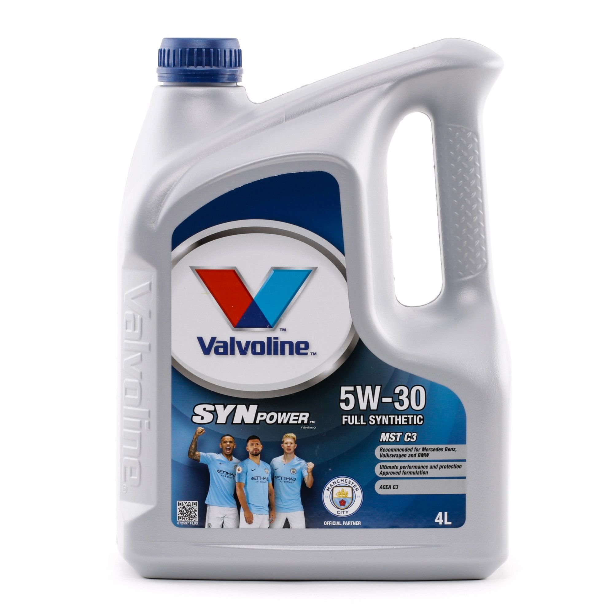 Side view of Valvoline 872597 Engine oil 5W-30, Capacity: 4l
