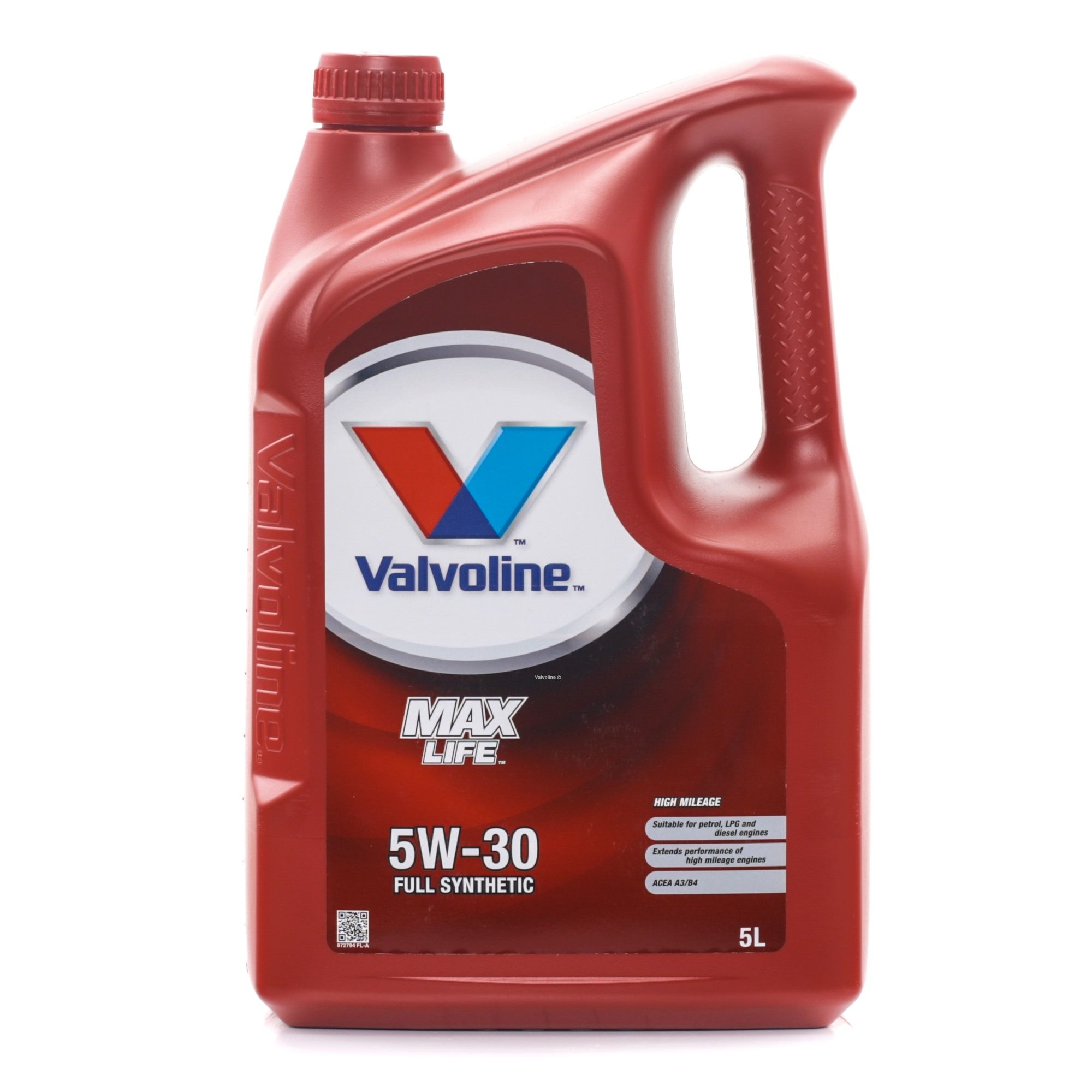 Side view of Valvoline 872794 Engine oil 5W-30, Capacity: 5l, Synthetic Oil