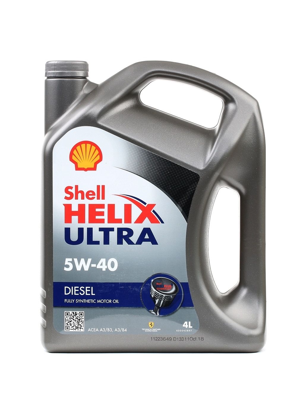 Side view of SHELL 550040549 Engine oil 5W-40, Capacity: 4l