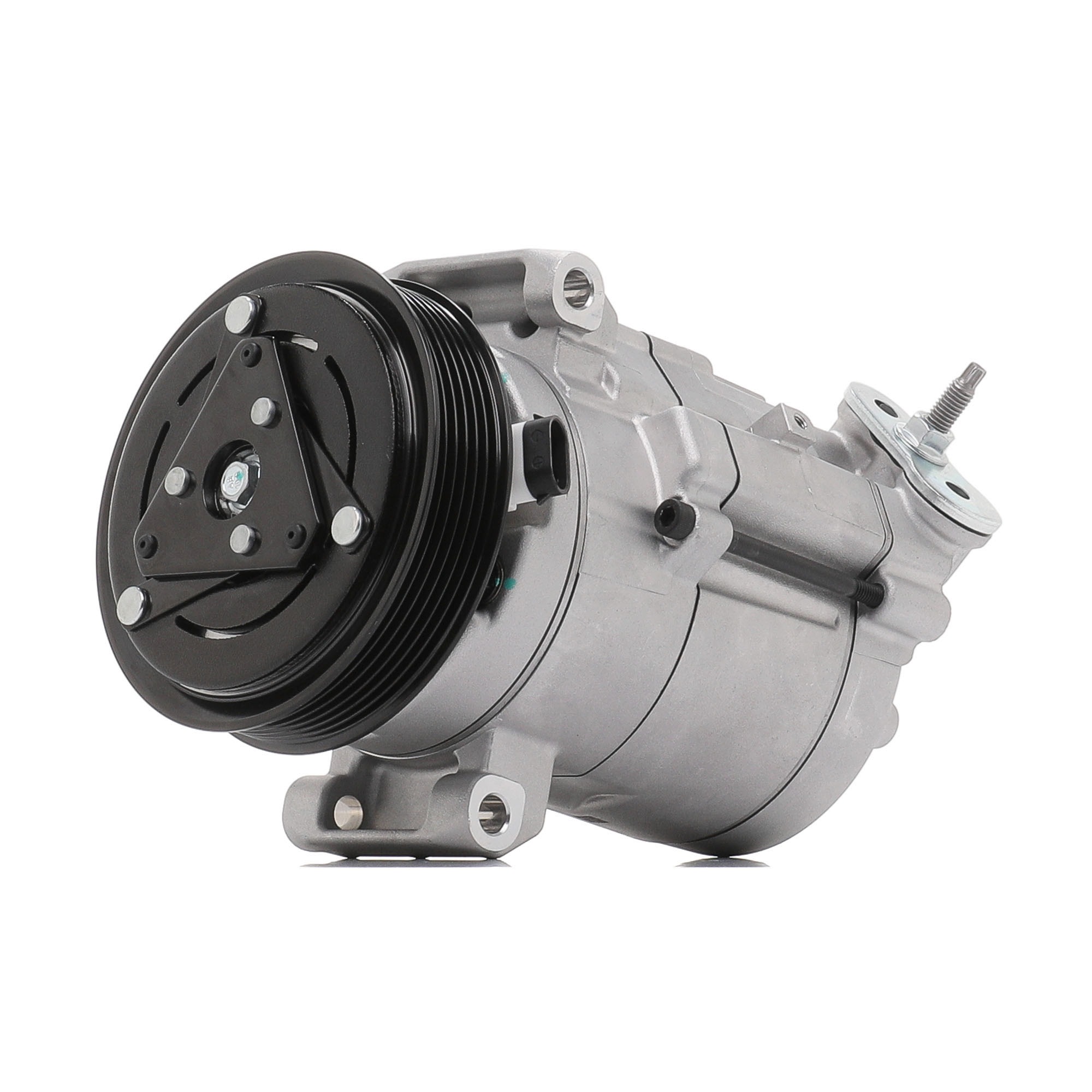 Side view of RIDEX 447K0327 AC Compressor PAG 46, Refrigerant: R134a