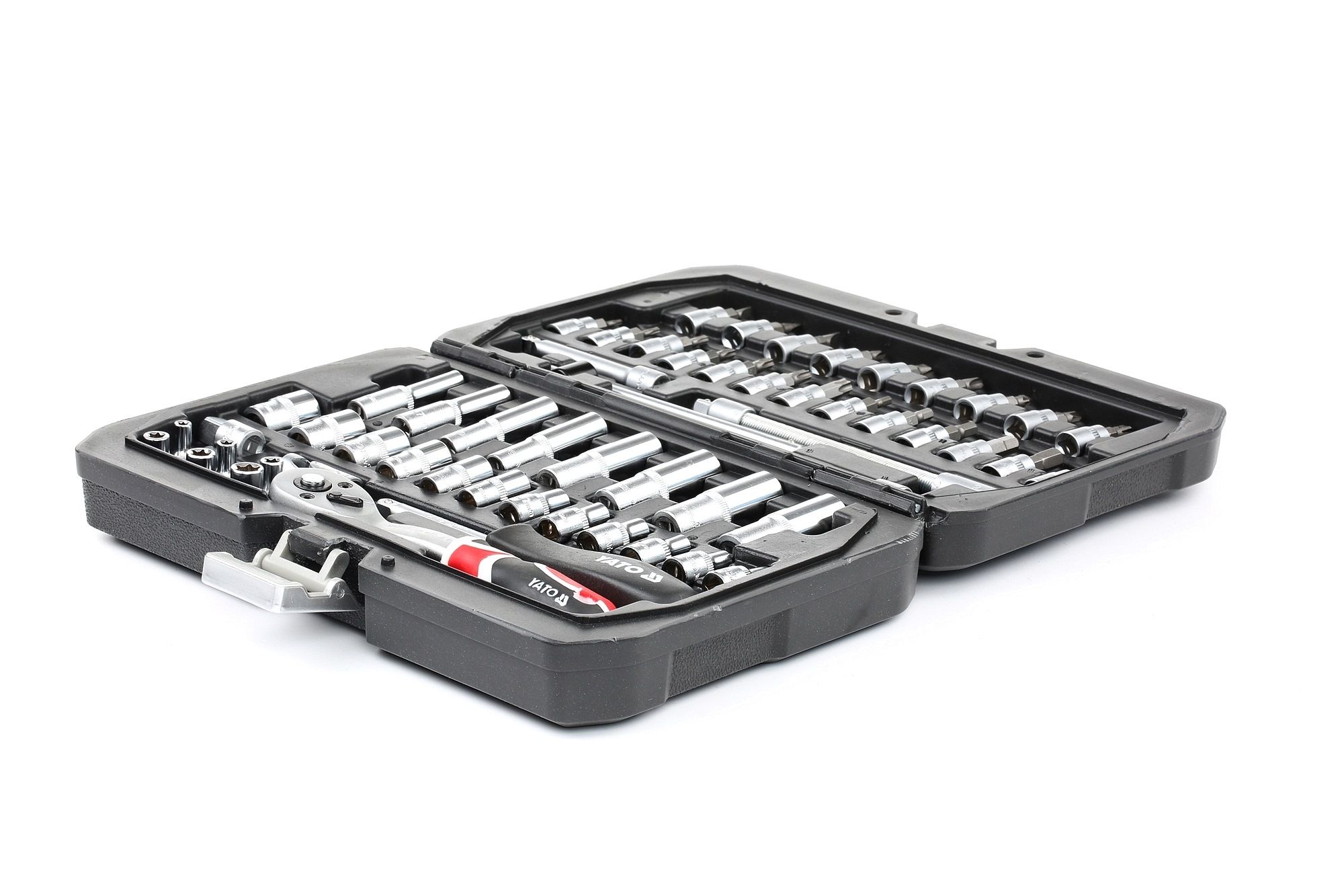 YATO YT-14501 Socket set Chrome Vanadium Steel, Number of tools: 56, Drive: 1/4Inch-image-13638999