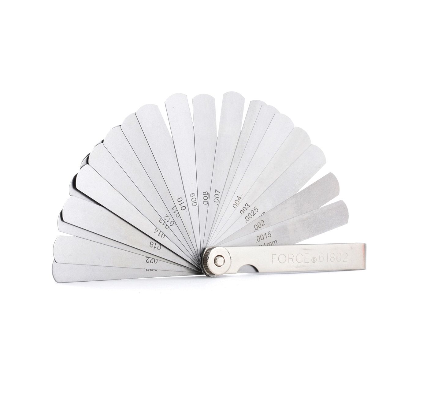 FORCE 61802 Feeler Gauge Number of leaves: 26mm, Measuring Range from: 0.04mm, Measuring Range to: 0.63mm-image-13659301