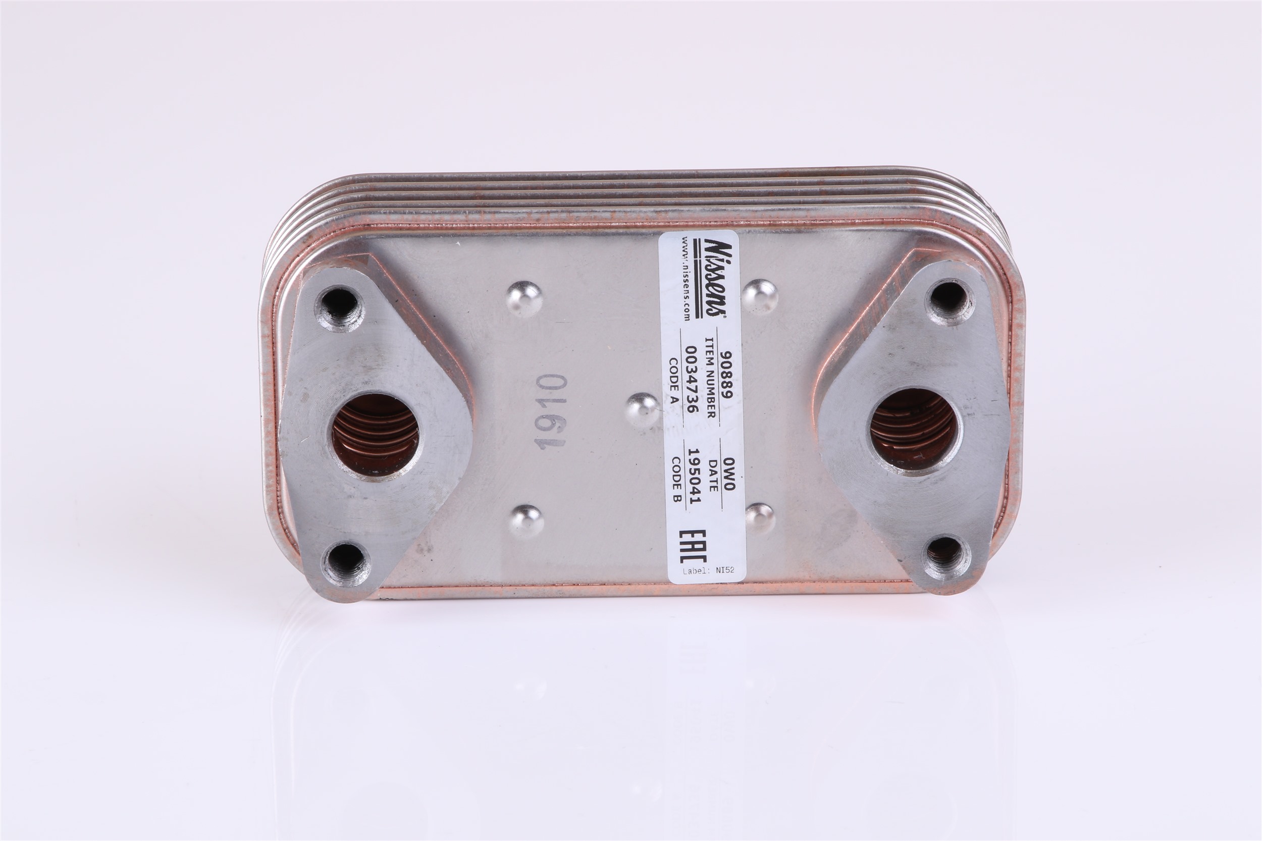 NISSENS 90889 Oljekjøler Iveco Daily V Flatvogn lastebil NaturalPower 35S14, 35C14, 40C14, 50C14, 60C14, 65C14,... 136 hk CNG pris