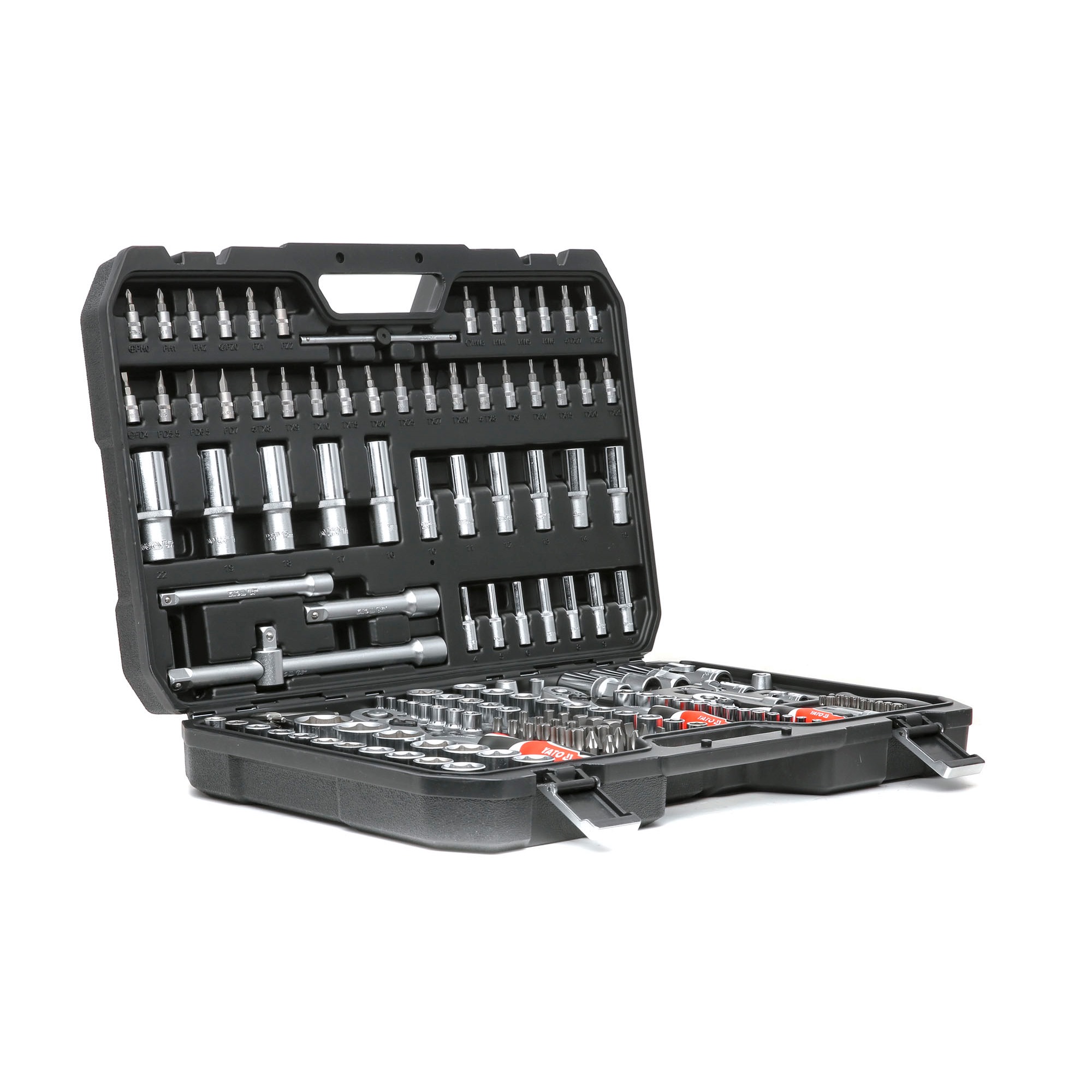 YATO YT-38931 Socket set Number of tools: 173, Chrome Vanadium Steel, Drive: 1/4"Inch, Ribe-image-13761874