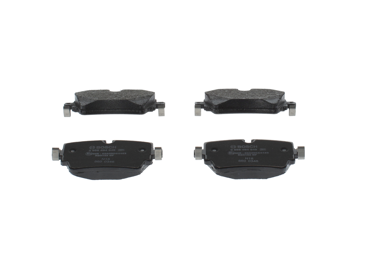 Juego de pastillas de freno 0 986 494 949 BOSCH C2D4 9907 FORD