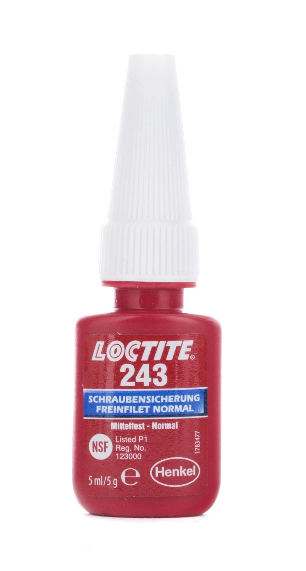 LOCTITE 1370555 Threadlocker LOCTITE 243 BC 5ML DE/FR blue, Bottle, Capacity: 5ml, Medium Solidity-image-14431756