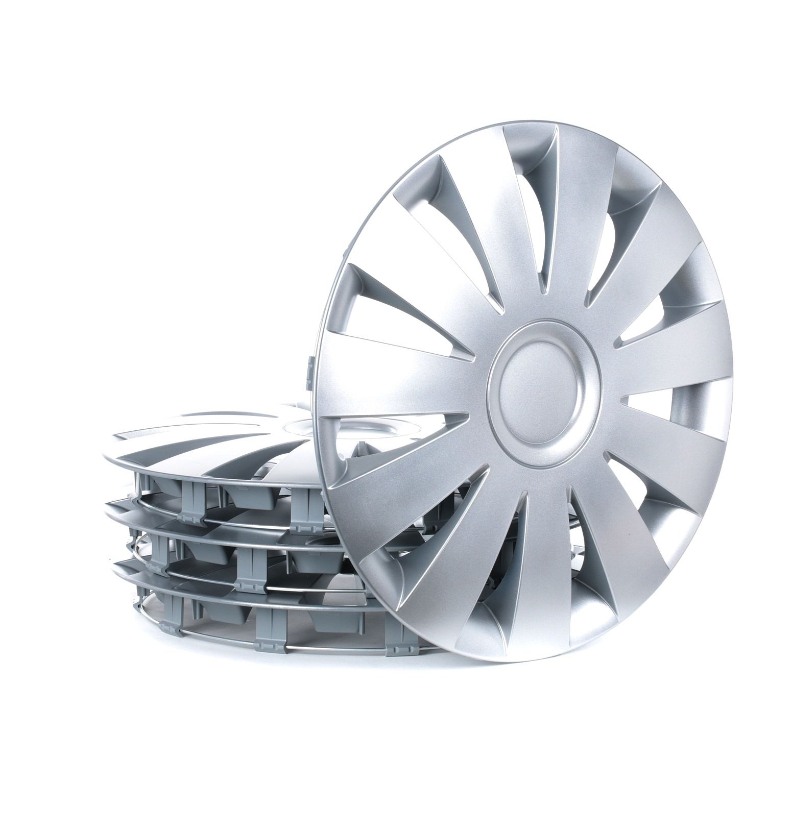 Side view of LEOPLAST STRIKE 15 Wheel covers 15Inch, silver