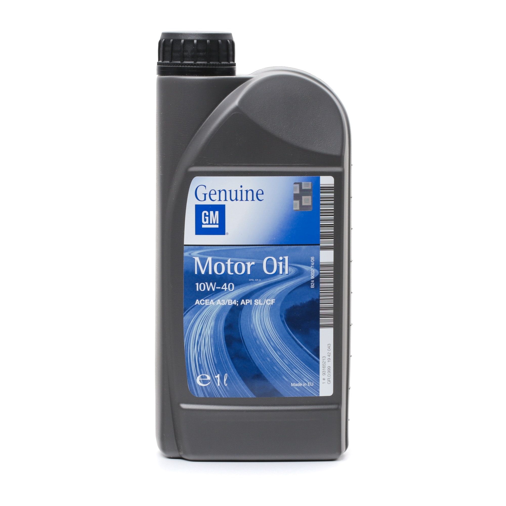 Side view of OPEL GM 93165213 Engine oil 10W-40, Capacity: 1l, Part Synthetic Oil