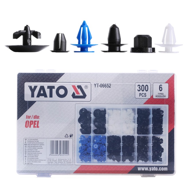 YATO YT-06652 Sada upevnovacich klipov, vnutorne calunenie
