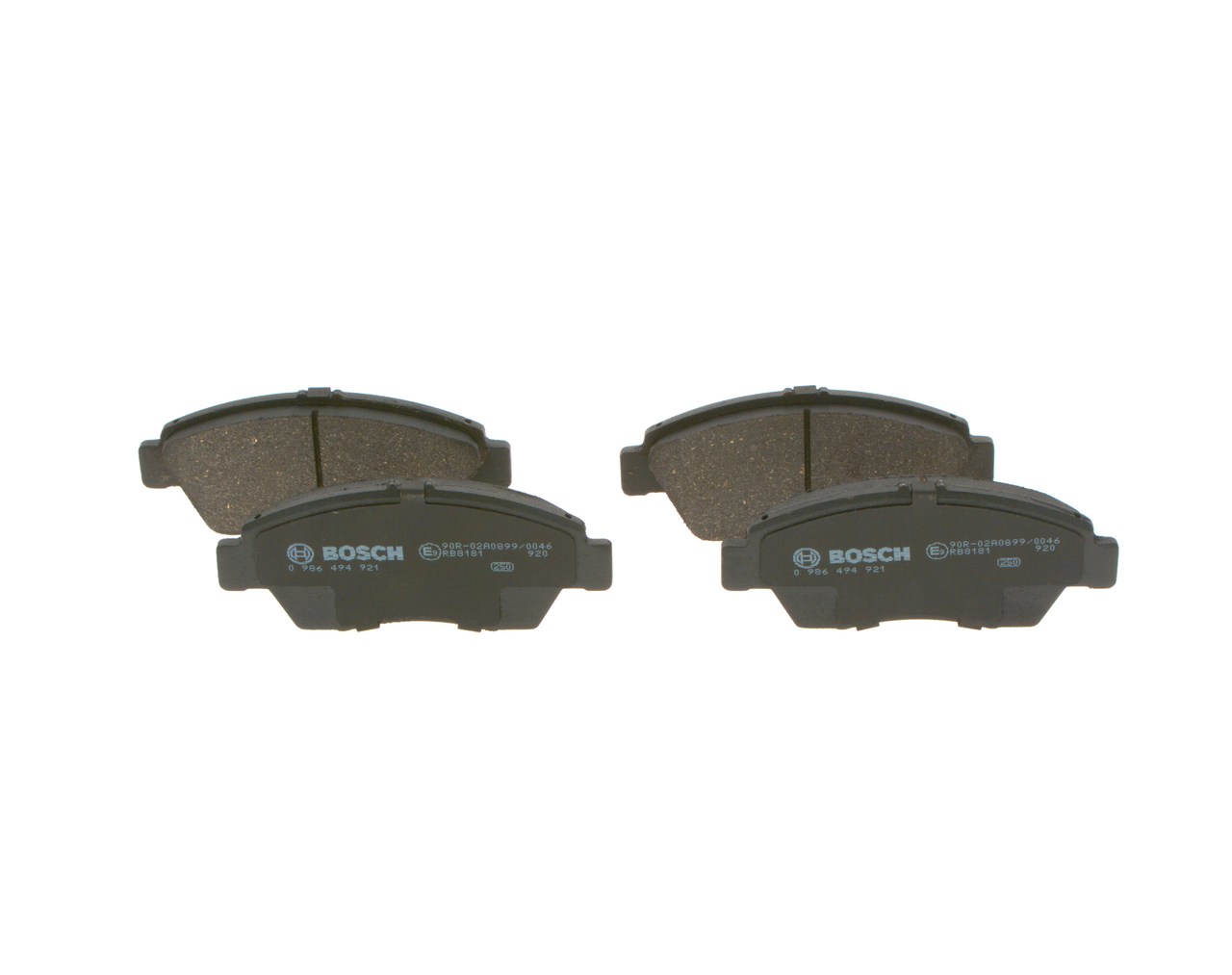 BOSCH 0 986 494 921 Plaquettes de frein HONDA Civic VIII Berline (FD, FA) 1.3 IMA (FA3) 112 CV 2011