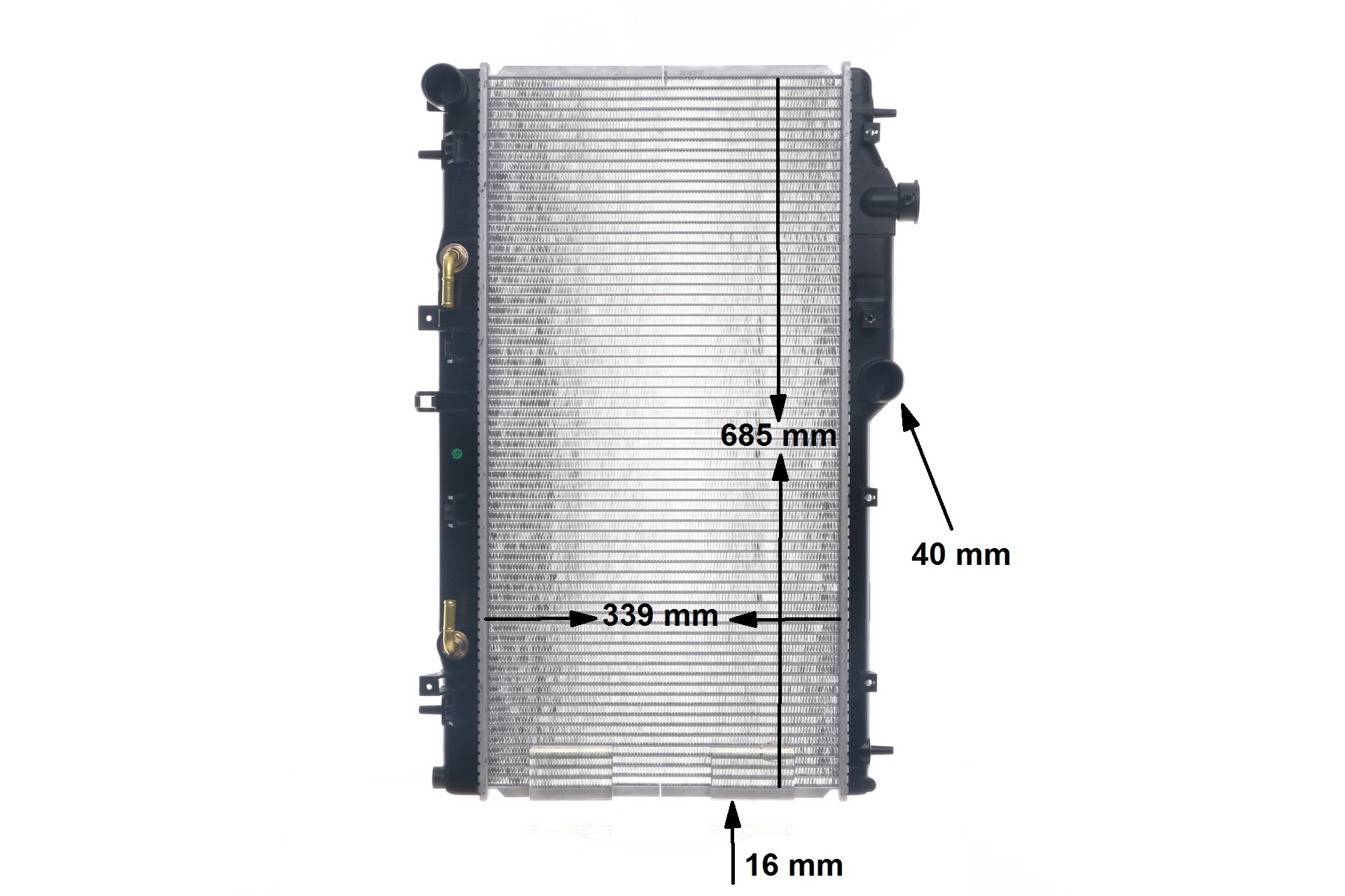 Chladič motora CR 1573 000S MAHLE ORIGINAL 45111-AG011 SUBARU
