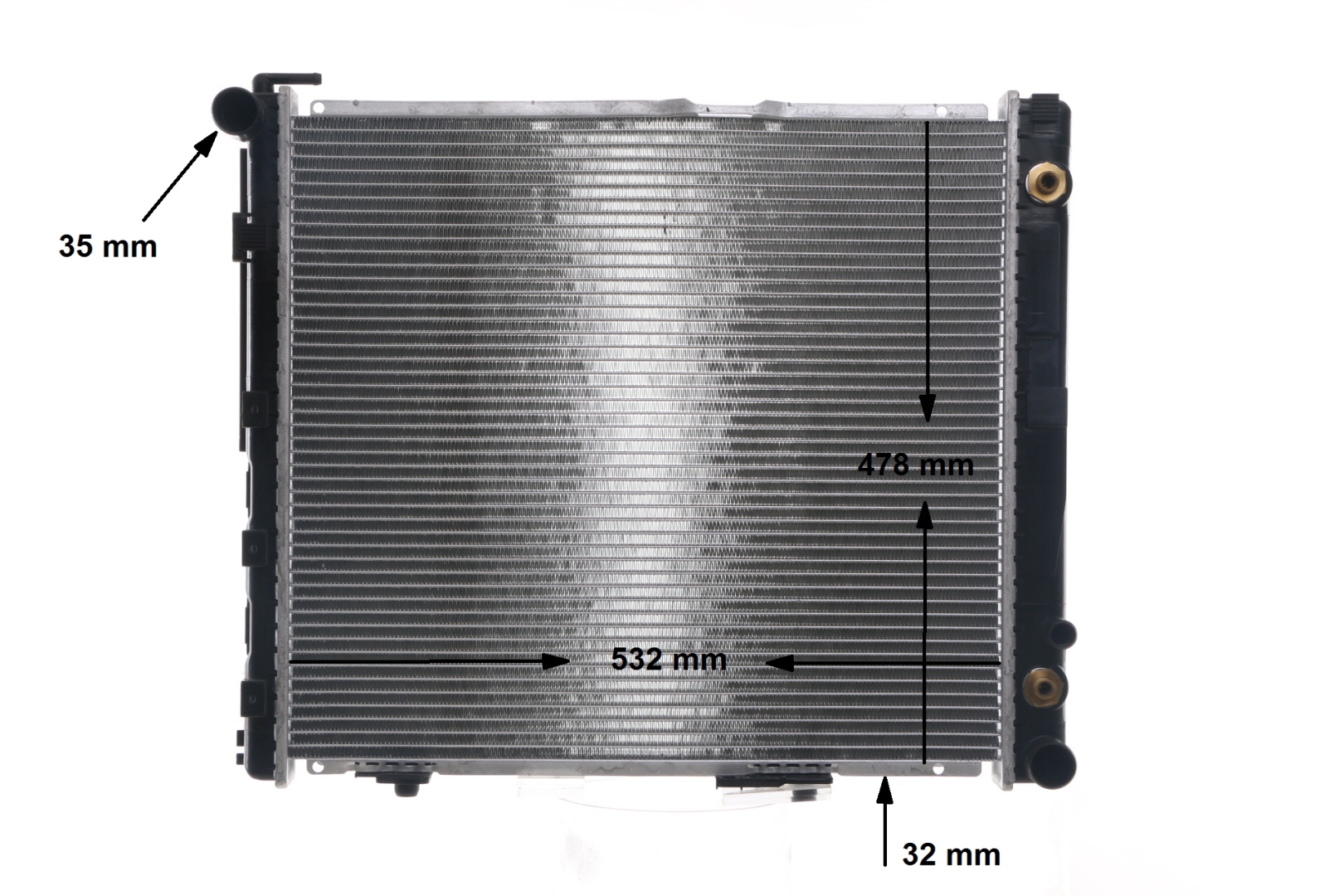 Radiateur du moteur CR 293 000S MAHLE ORIGINAL 124 500 76 03 MERCEDES-BENZ