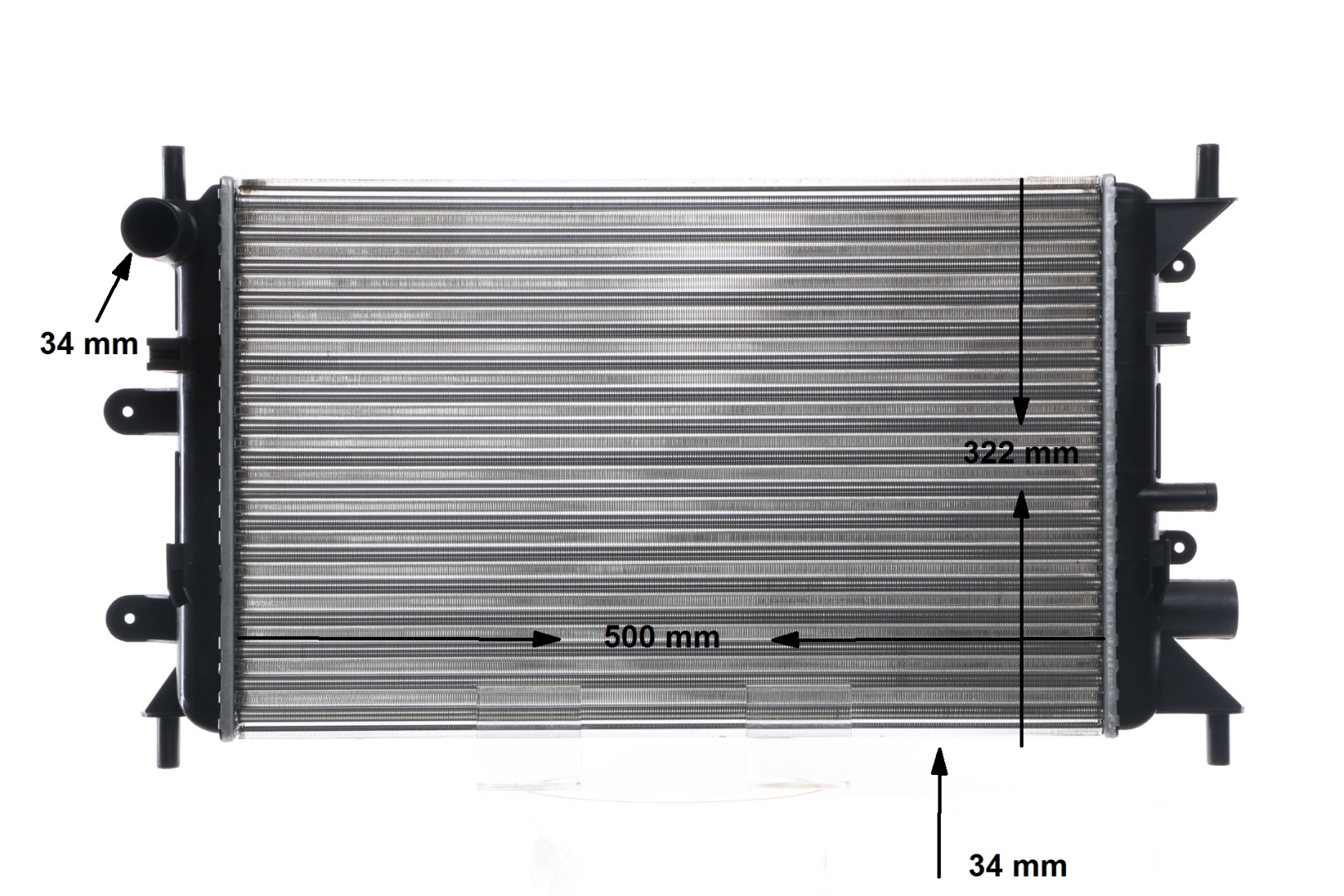 Radiador, refrigeración del motor CR 377 000S MAHLE ORIGINAL 6562902 FORD