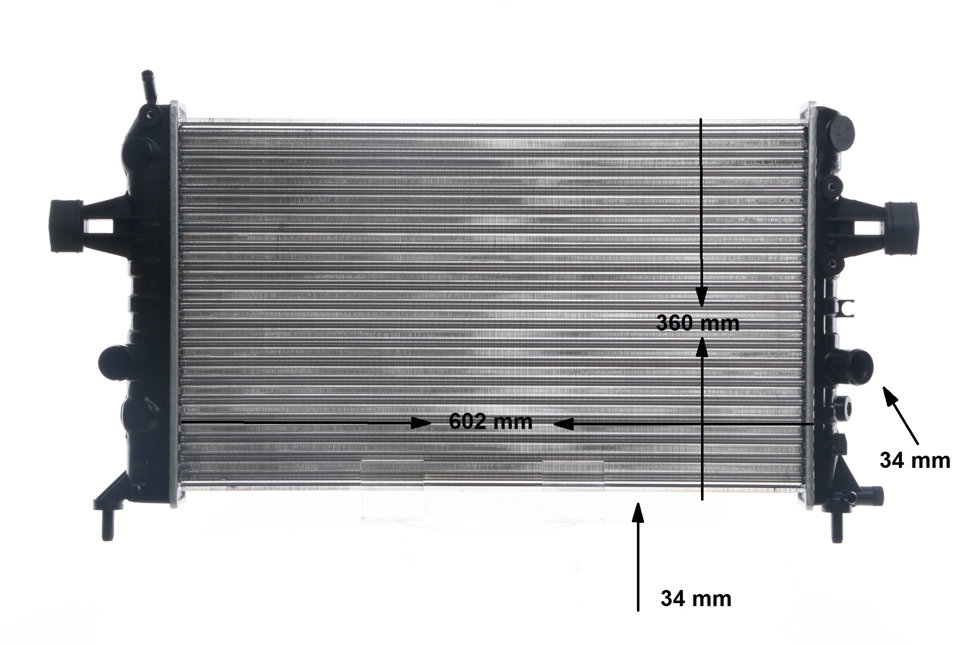 MAHLE ORIGINAL CR 574 000S Ψυγείο νερού / εξαρτήματα VAUXHALL Astra Mk4 (G) Cabrio (T98) 1.6 16V 103 PS Βενζίνη τιμες