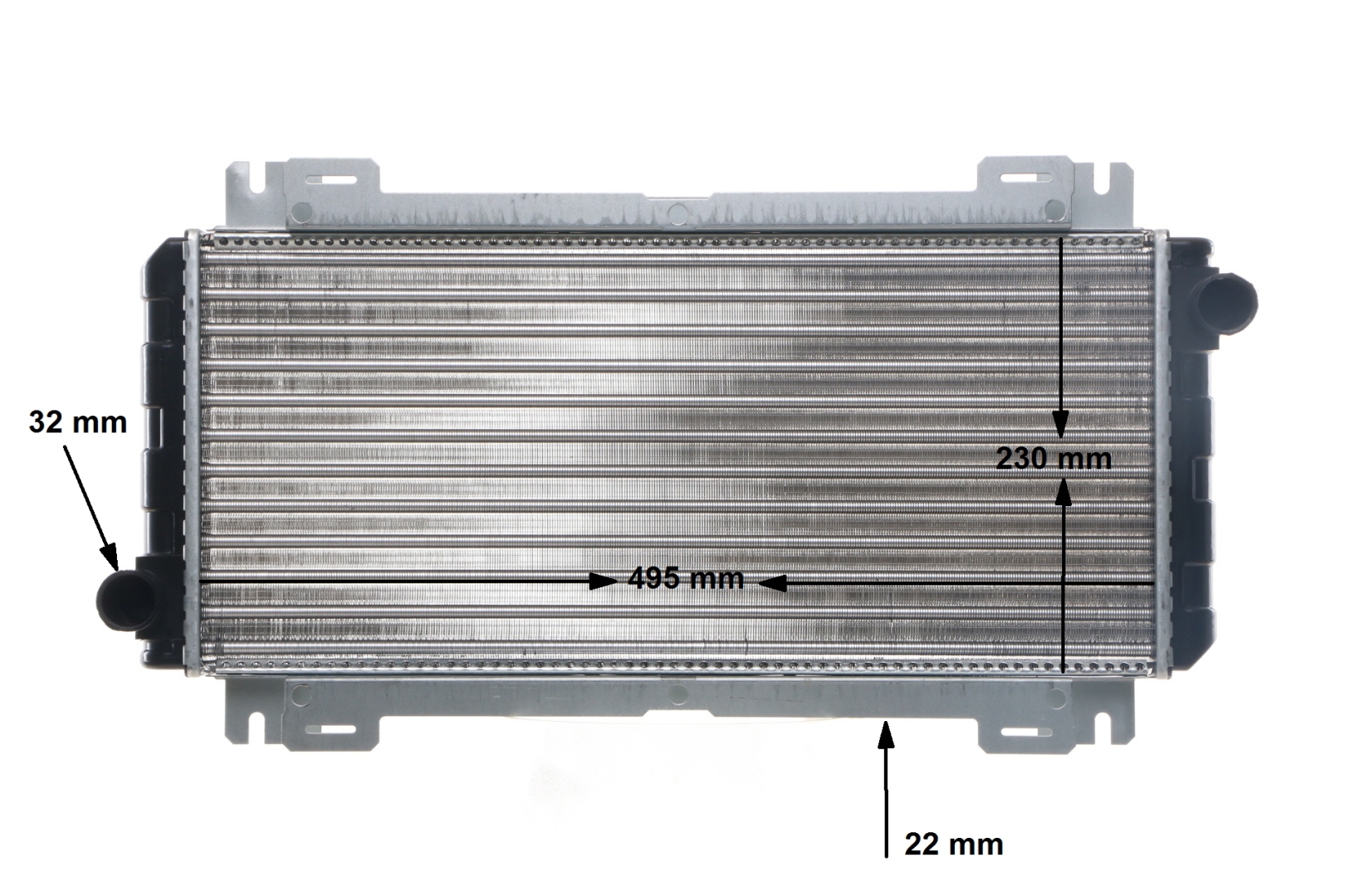 MAHLE ORIGINAL Chladič motora CR 619 000S Chladič vody MAHLE ORIGINAL FORD CR 619 000S