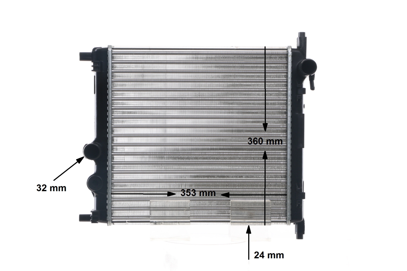 MAHLE ORIGINAL CR 831 001S Ūdens radiators VW Load Up 1.0 EcoFuel 68 ZS Benzīns/Dabasgāze (CNG) cena