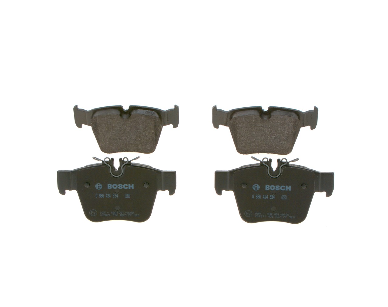 Plaquettes de frein 0 986 424 334 BOSCH A 000 420 78 03 MERCEDES-BENZ