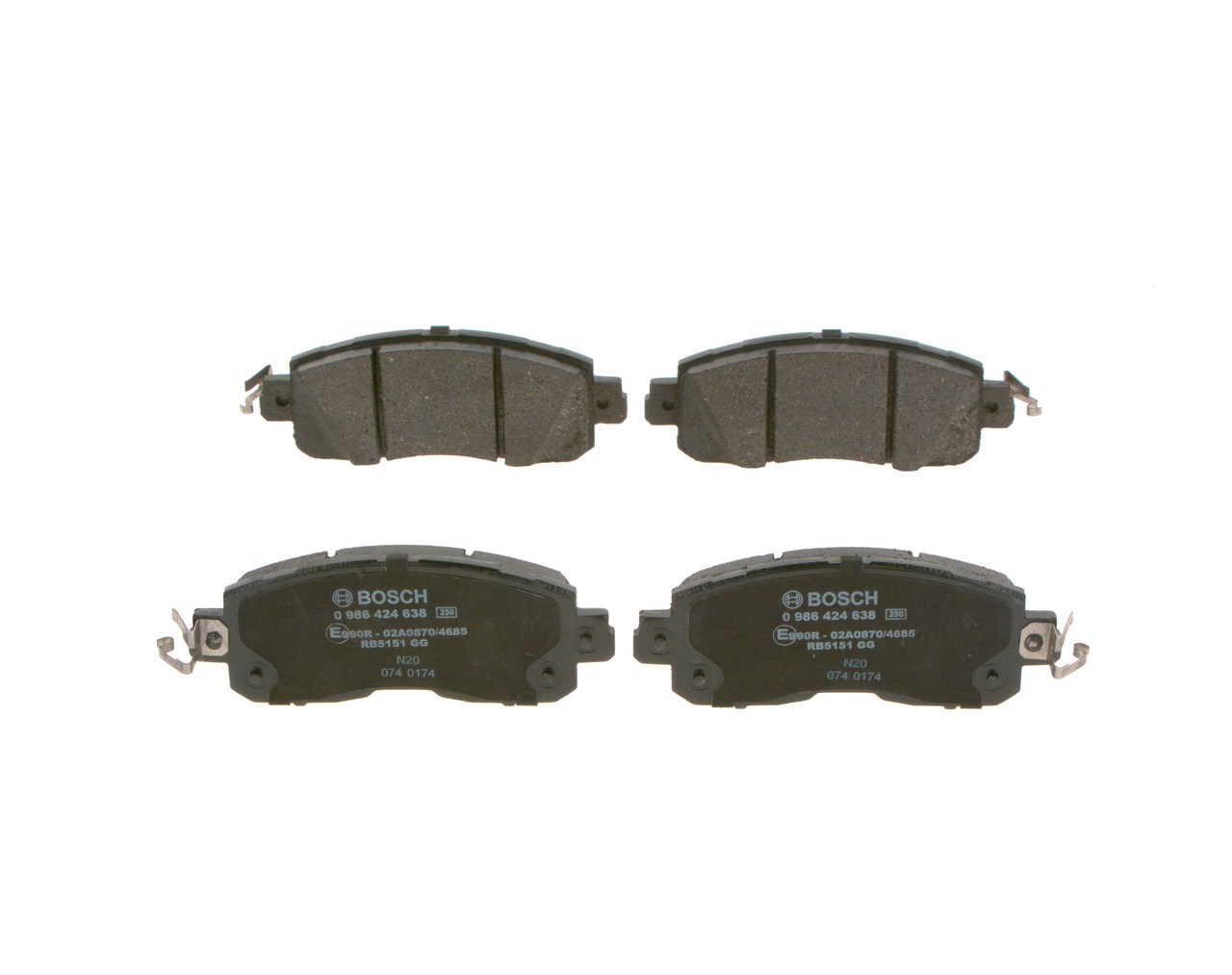 BOSCH Bremseklosser 0 986 424 638 Klosser BOSCH NOTE 0 986 424 638 billige